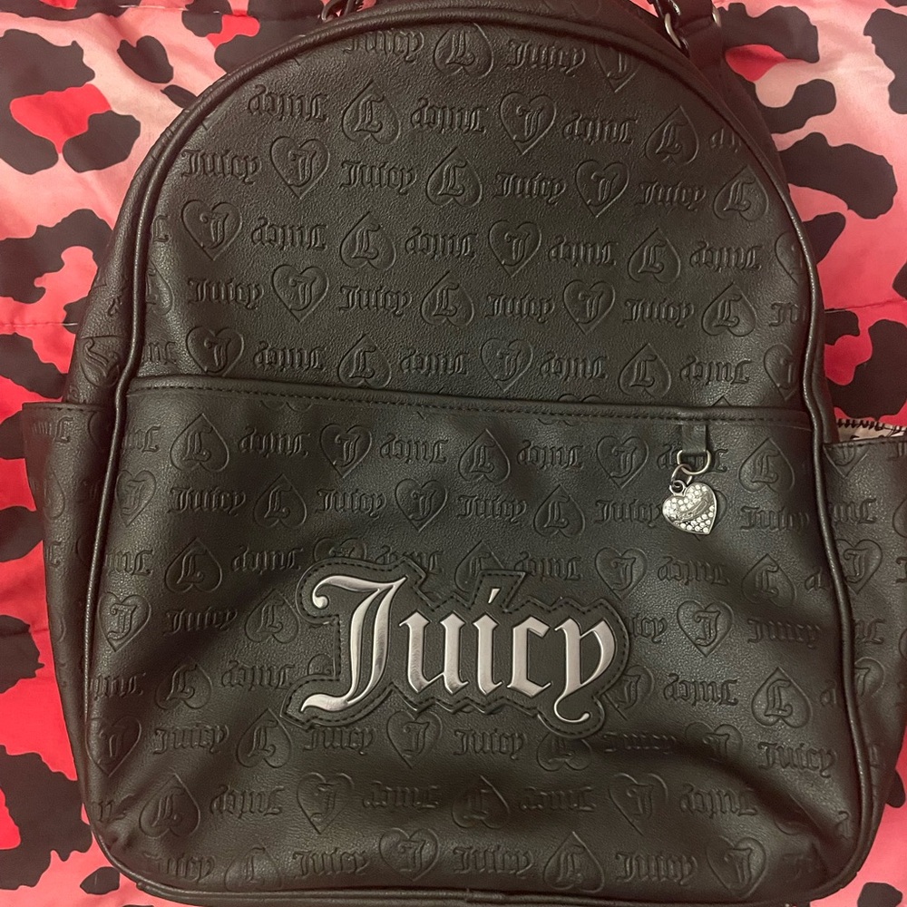 Juicy Couture Embossed Black Backpack